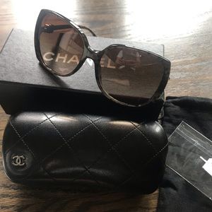 Chanel Square Tortoise Frame Sunglasses